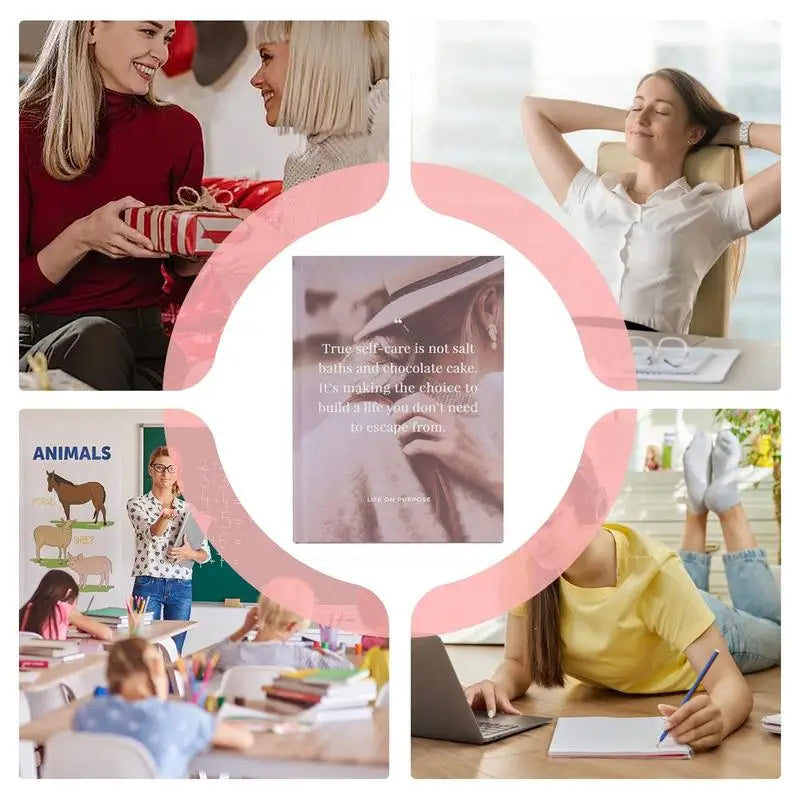 Reflection Journal | Planning Journal Notebook | Gratitude Journal Diary Notebook Punching Schedule Planning Notebook for Women