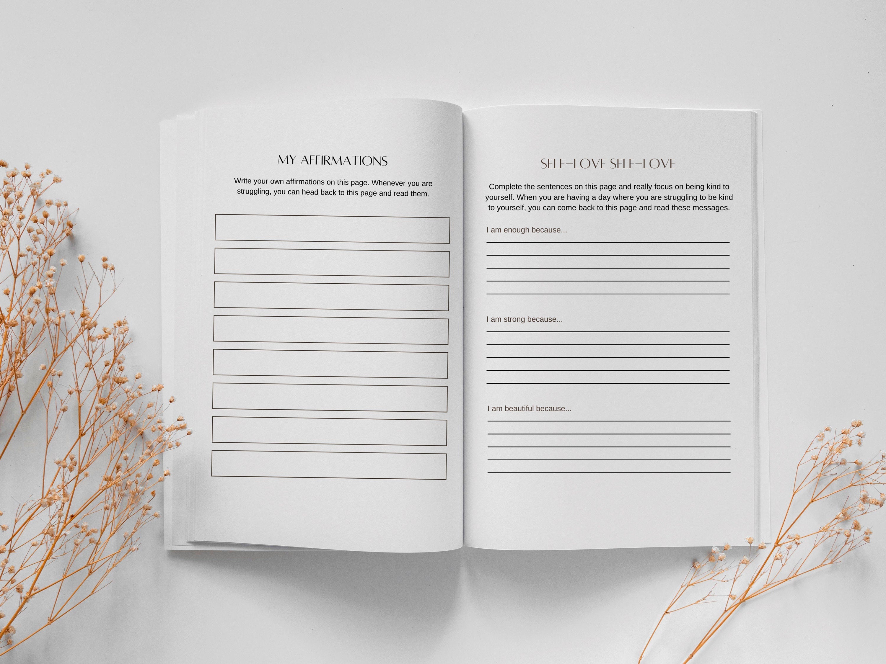 Wellbeing Journal for Mental Health: Guided Journal for Anxiety, Depression, Self-Love, Self-Care | Daily Mood Tracker & Guided Exercises